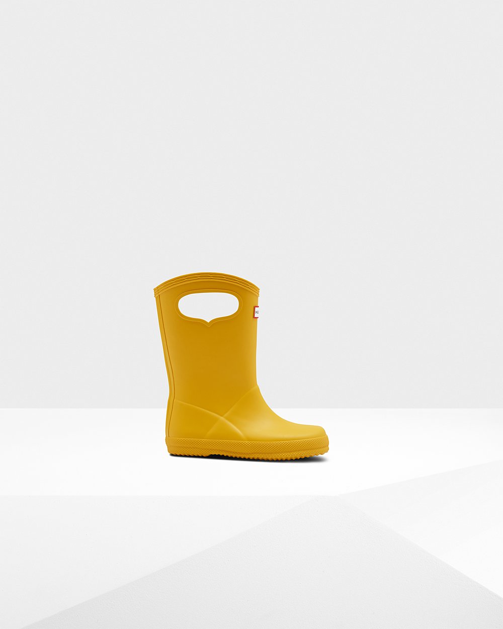 Kids Hunter Original First Classic Grab Handle | Rain Boots Yellow | NZ-93061-XYNR